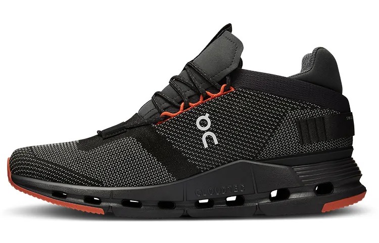 Кроссовки On Cloudnova Lifestyle Shoes Men Low-top Orange, черный