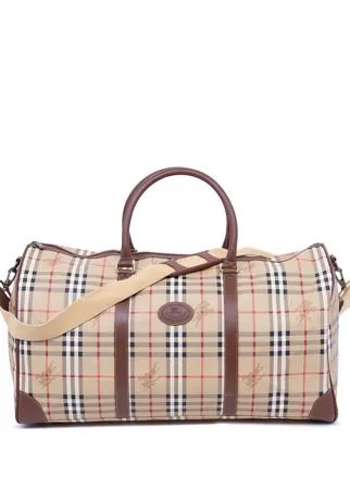 Burberry Pre-Owned сумка Boston в клетку Nova Check с ручками и ремнем