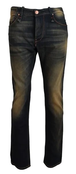 Джинсы ACHT Синие хлопковые джинсовые облегающие мужские повседневные брюки IT54/W40/XL 180 долларов США