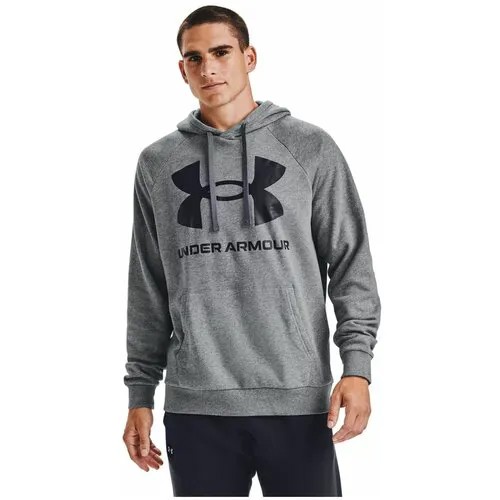 Худи спортивное Under Armour Rival Fleece Big Logo Hoodie, размер LG, , серый