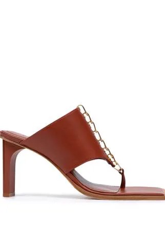Dion Lee мюли Chain Harness 80 на каблуке