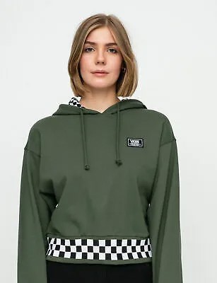 Vans Boom Boom 66 Hoodie Womens Olive Sportswear Sweatshirt Casual Hoody Top