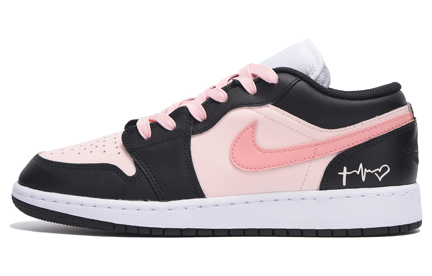 Кроссовки Air Jordan 1 Vintage Basketball Shoes Women's Low-top Pink, черный/розовый