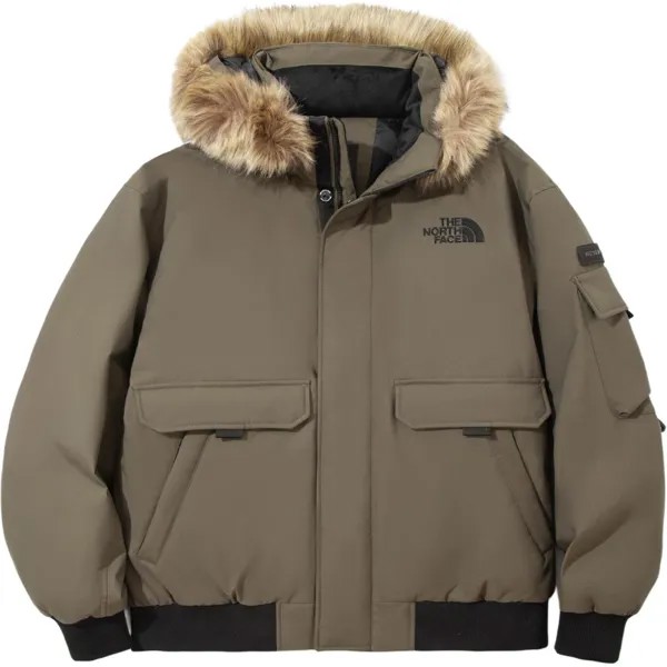 Пуховик унисекс зеленый The North Face, зеленый