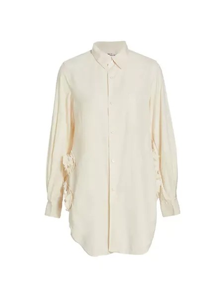 Рубашка оверсайз с розеткой Comme Des Garçons Comme Des Garçons, бежевый