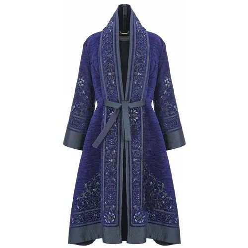 Пальто  Alberta Ferretti, средней длины, размер 44, синий