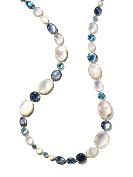 IPPOLITA длинное колье Luce из желтого золота с камнями