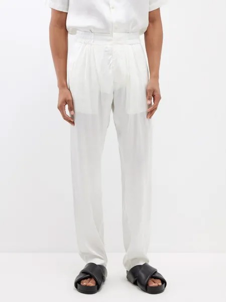Conrad атласные брюки со складками Delos, белый
