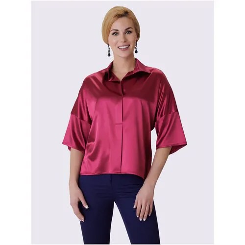 Блуза Арт-Деко, размер 44, бордовый