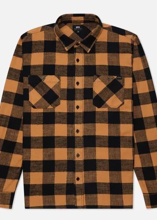 Мужская рубашка Edwin Labour Heavy Flannel Brushed, цвет коричневый, размер S