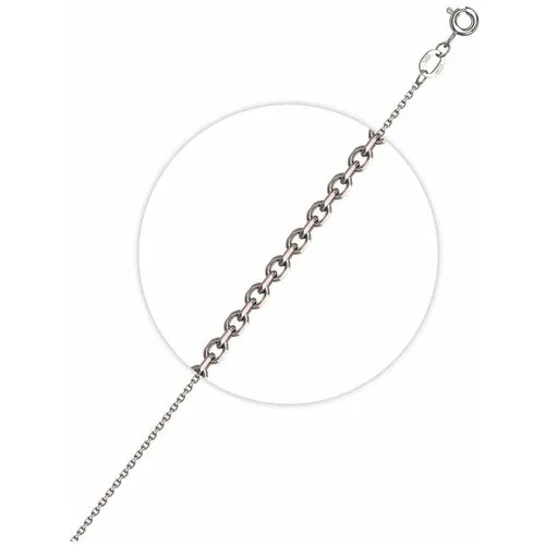 Krastsvetmet Цепочка из платины 950 пробы якорная Кобра полновесная женская, мужская, детская, украшение на шею / 45 см