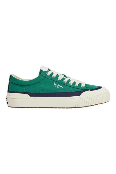Двухцветные кроссовки Pepe Jeans London, зеленый