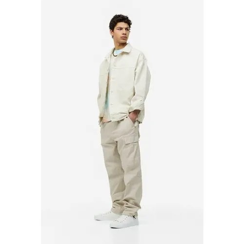 Брюки карго H&M, размер (50)L, бежевый