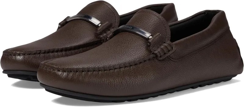 Лоферы Noel Loafer Moccasins BOSS, цвет Dark Brown