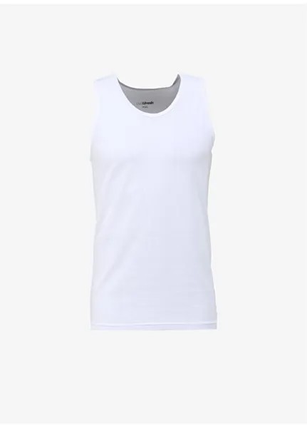 Однотонная белая мужская футболка с круглым вырезом 4502I Marks & Spencer, белый