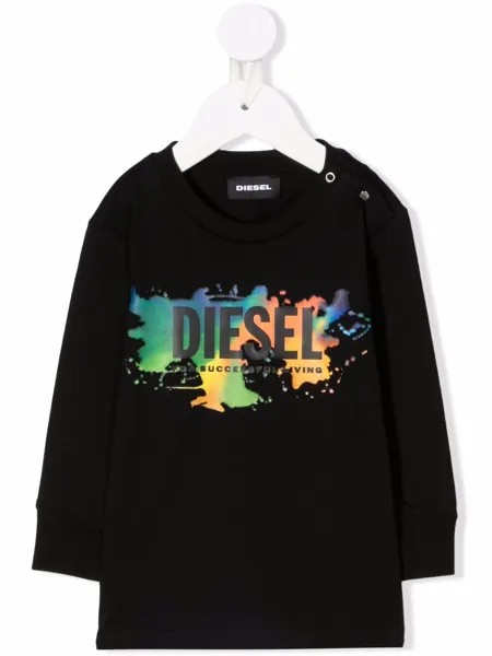 Diesel Kids толстовка с круглым вырезом и логотипом