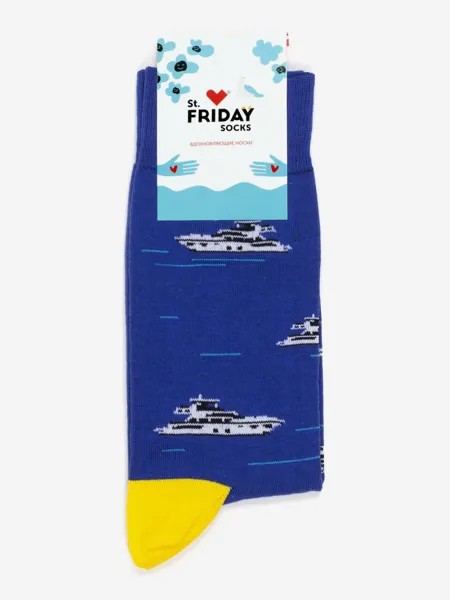 Носки с рисунками St.Friday Socks, Яхты, Синий