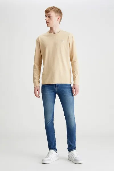 Джинсы скинни с потертым эффектом Calvin Klein Jeans, синий