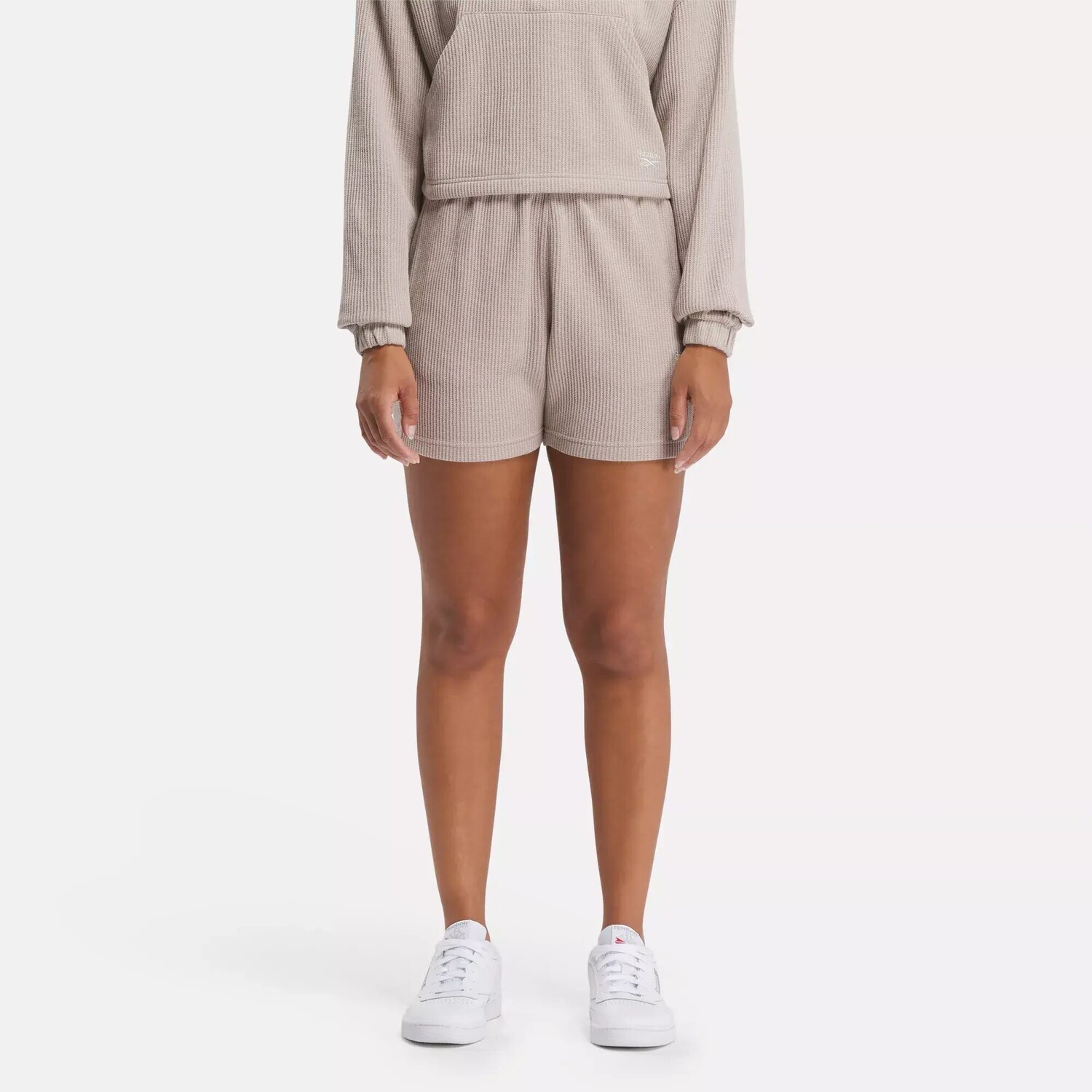 Вафельные шорты Classics Wardrobe Essentials Reebok, пыльно-серый