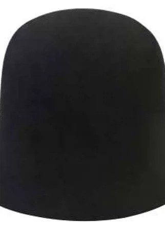 Лаконичная шляпа чёрного цвета выполнена из шерсти. Такой аксессуар легко подружится с одеждой любой палитры, но и сам не останется незамеченным благодаря оригинальной форме.