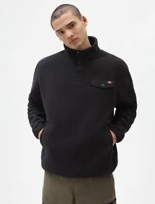 Dickies Port Allen Pullover Fleece Jacket Mens Black Casual Lifestyle Outwear