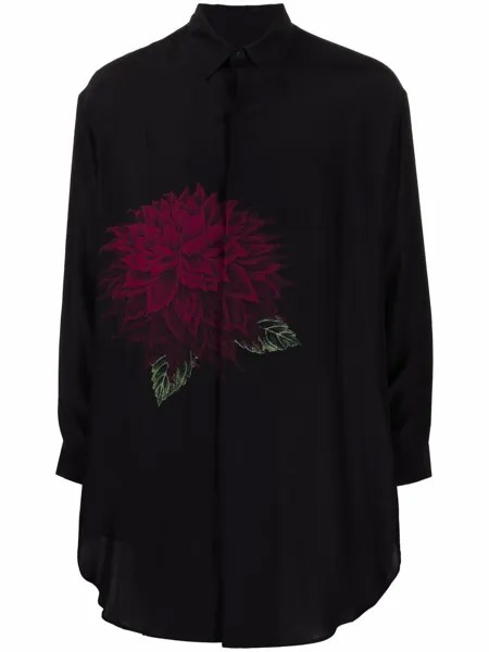 Yohji Yamamoto floral-print silk shirt