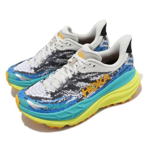 Hoka Stinson 7 Женские кроссовки для бега по пересеченной местности белые, желтые, синие, оранжевые 1141531-WEPR