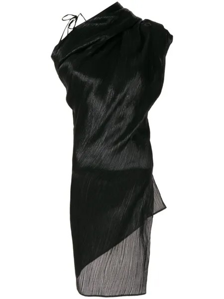 Roland Mouret блузка Lyan Lame, черный