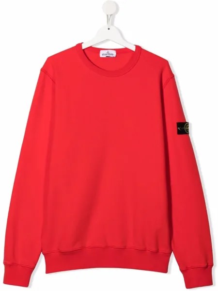Stone Island Junior толстовка с нашивкой-логотипом