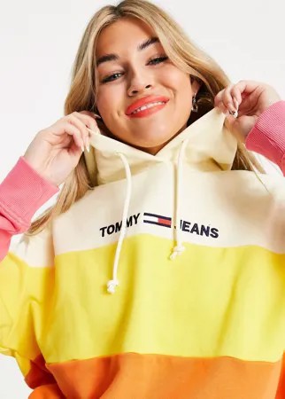 Разноцветный худи в стиле колор-блок Tommy Jeans-Multi