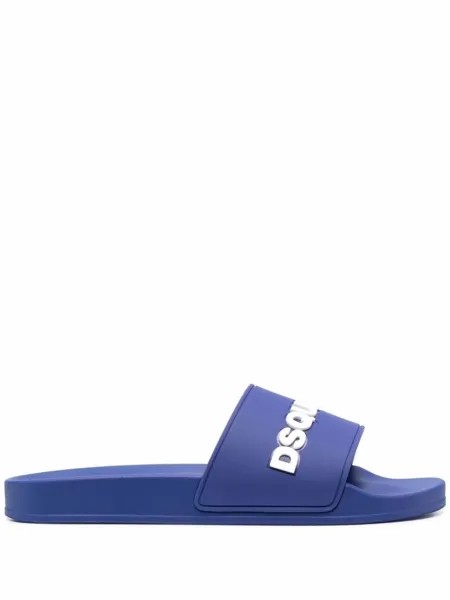 Dsquared2 шлепанцы с логотипом, синий