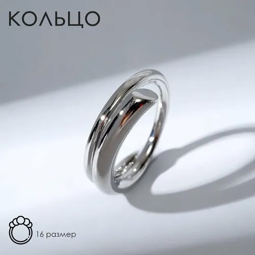 Кольцо Queen Fair, размер 16, серебряный, золотой