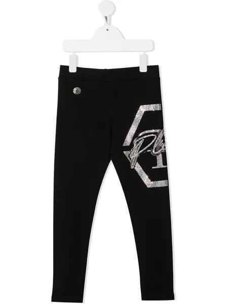 Philipp Plein легинсы с декором Hexagon