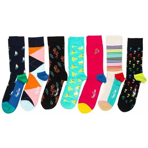 Носки Happy Socks 7-Pack 7 Days Gift Set XSED15, 36-40