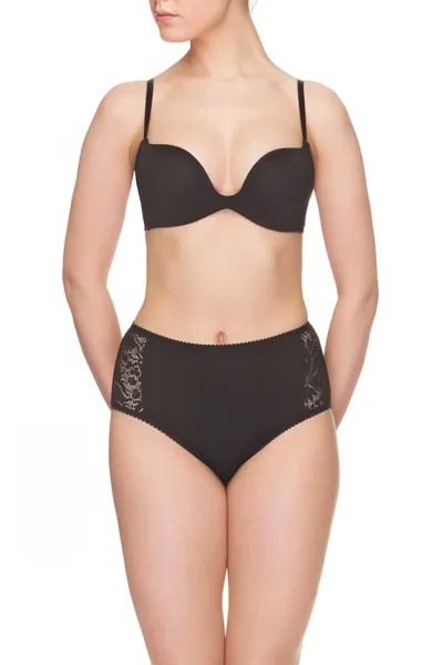 Трусы женские Lauma Brief cotton lace черные 4XL