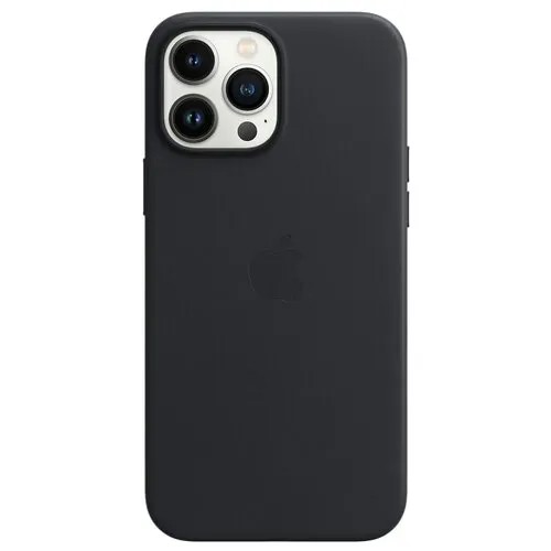 Чехол-накладка Apple Leather Case with MagSafe for iPhone 13 Pro Max, «тёмная ночь»