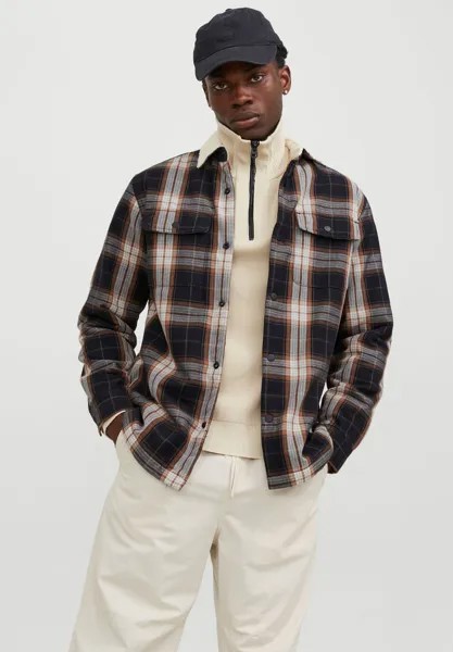 Куртка среднего сезона Jcodarren Overshirt Jack & Jones, цвет seal brown checks:checks