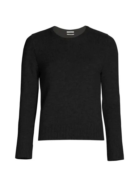 Кашемировый вязаный свитер Essentials с круглым вырезом Co, черный