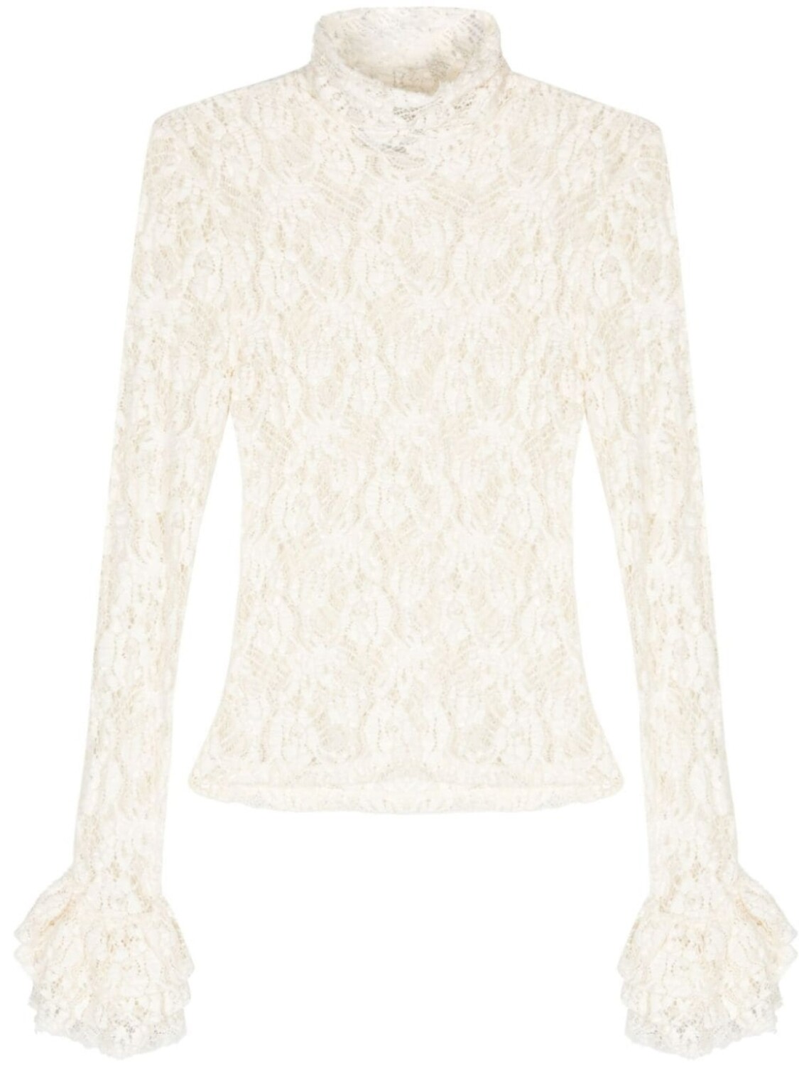 MSGM кружевная футболка, белый