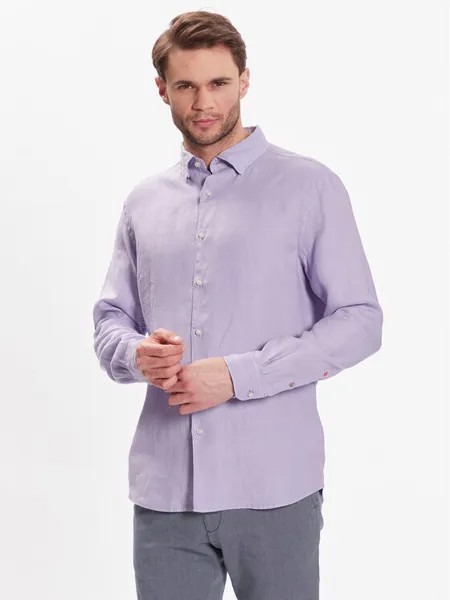 Рубашка узкого кроя Cinque, фиолетовый