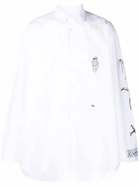 Raf Simons футболка с вышивкой