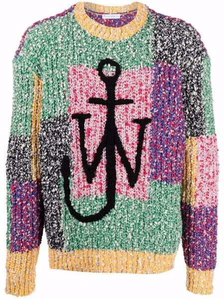 JW Anderson джемпер крупной вязки с логотипом Anchor