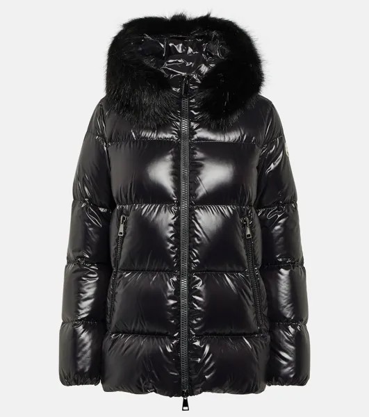 Пуховик Laiche с капюшоном MONCLER, черный