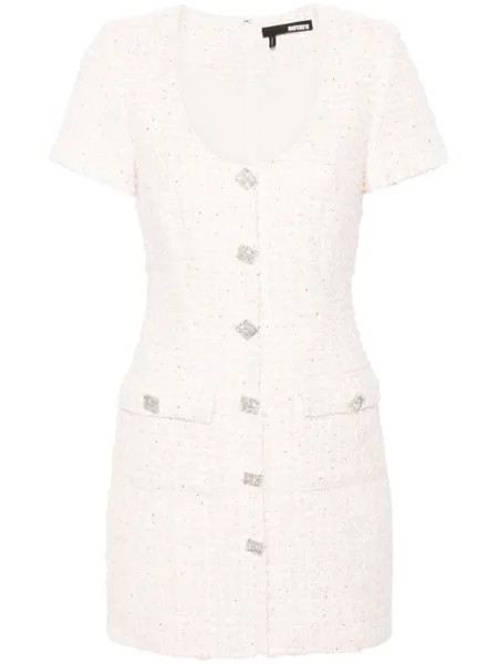 ROTATE BIRGER CHRISTENSEN платье мини из ткани букле, розовый