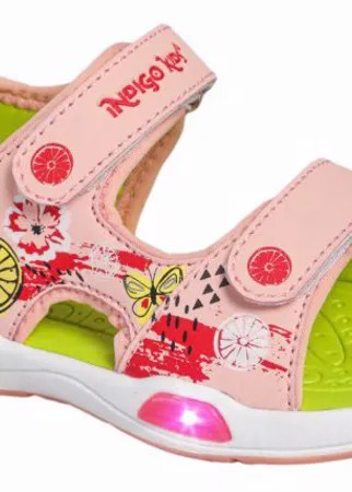 Indigo kids Сандалии для девочки со светодиодами 22-201B/12