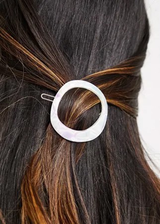 Светлая заколка для волос с отделкой из искусственного жемчуга & Other Stories-Золотистый