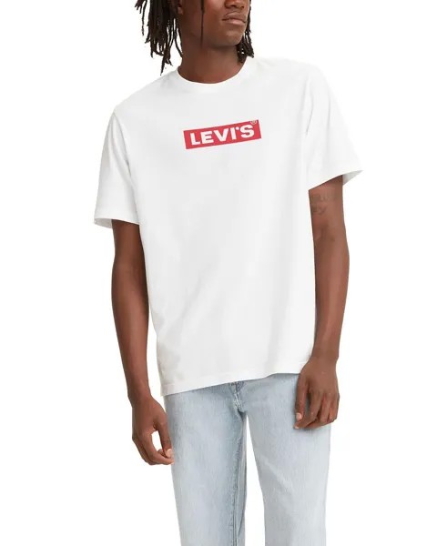 Мужская футболка relaxed fit с круглым вырезом и логотипом box tab logo Levi's, мульти