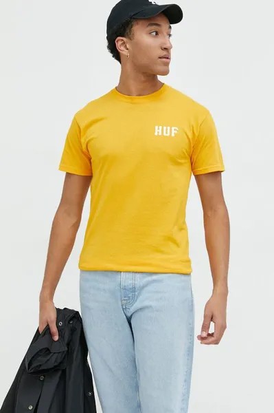 Хлопковая футболка HUF Huf, оранжевый