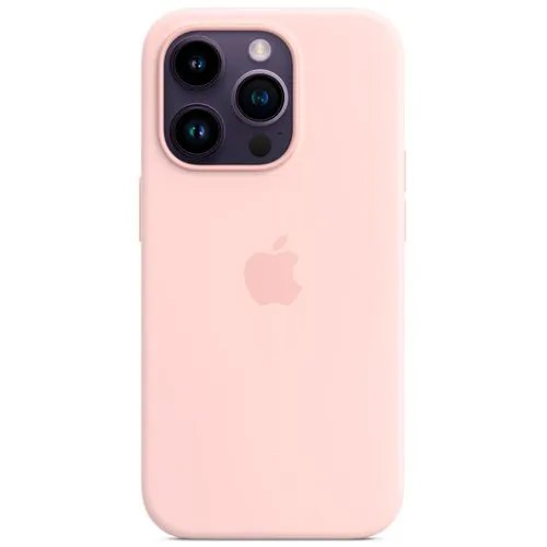 IPhone 14 Pro Silicone Case with MagSafe - Chalk Pink