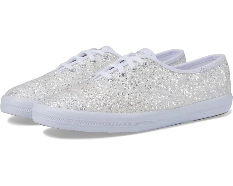 Кроссовки Keds Champion Glitter Lace Up, белый